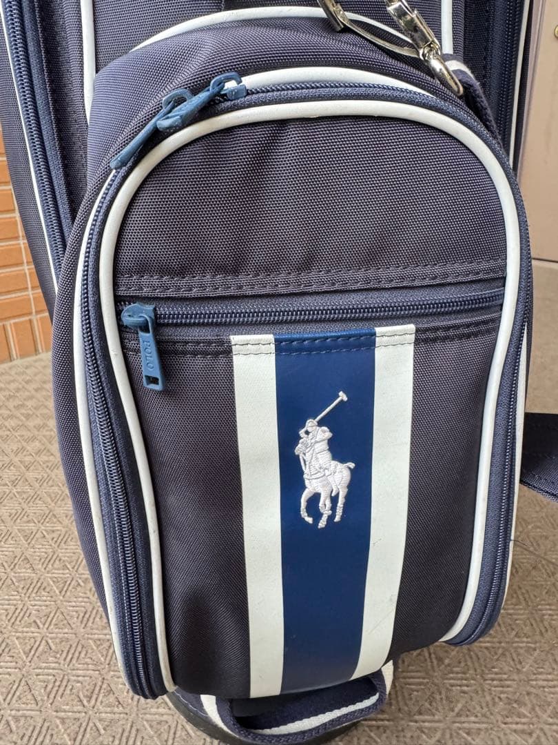 POLO ゴルフバッグ ネイビー ストライプ