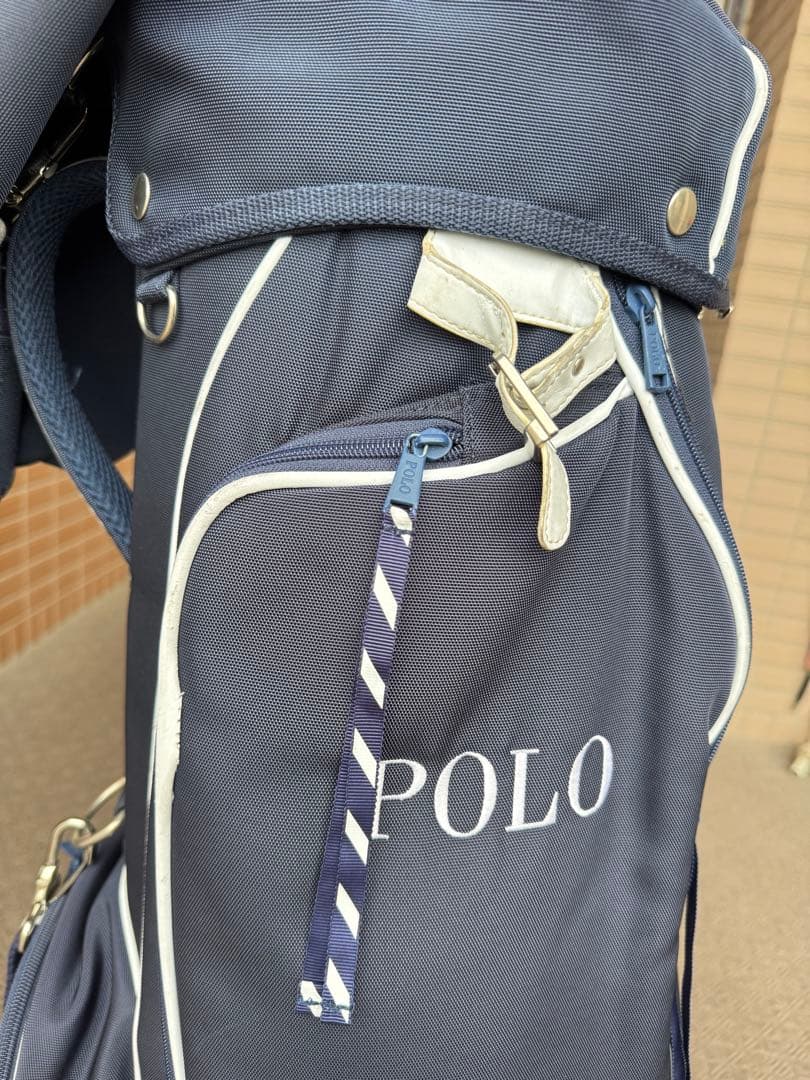 POLO ゴルフバッグ ネイビー ストライプ