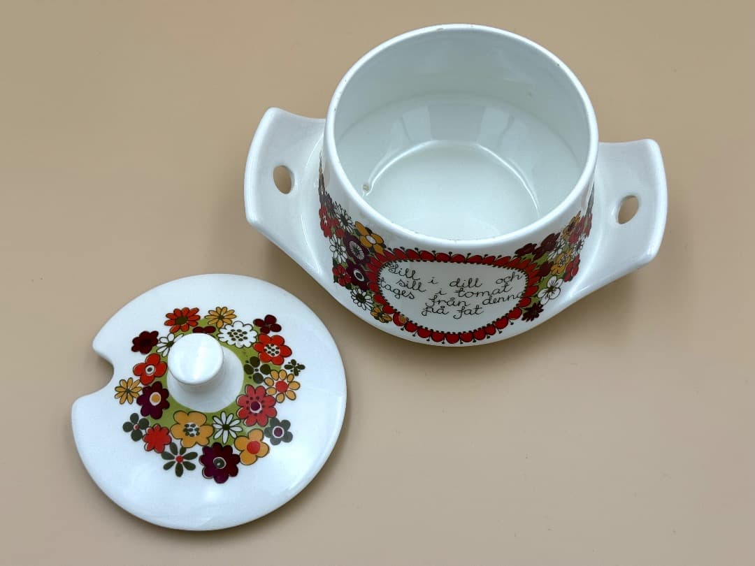 【新品】ノルウェー製 Figgjo Folklore 蓋付ボウル 北欧 チューリ