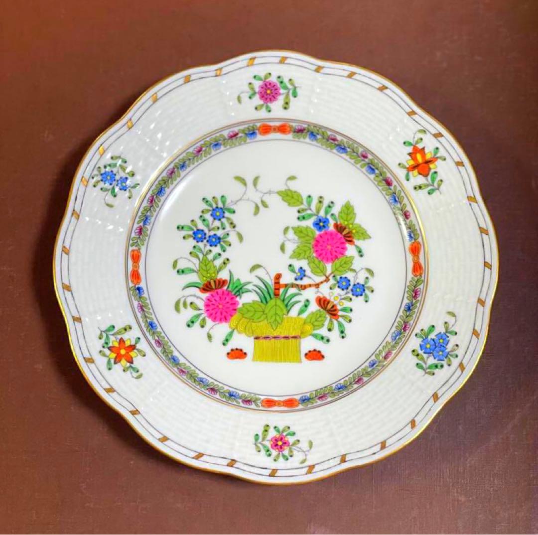 L*o様 HERENDヘレンドインドの華多彩色パンザラプレート16.5cmレア貴