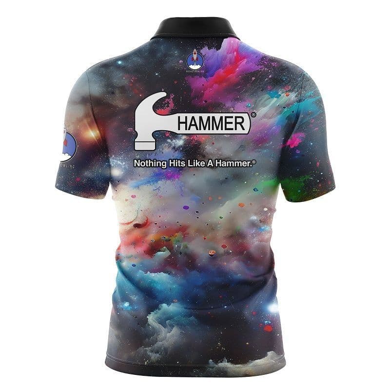 ✨新品✨ハンマー　【2XL】　宇宙　カラフル　大きいサイズ　ボウリングウェア