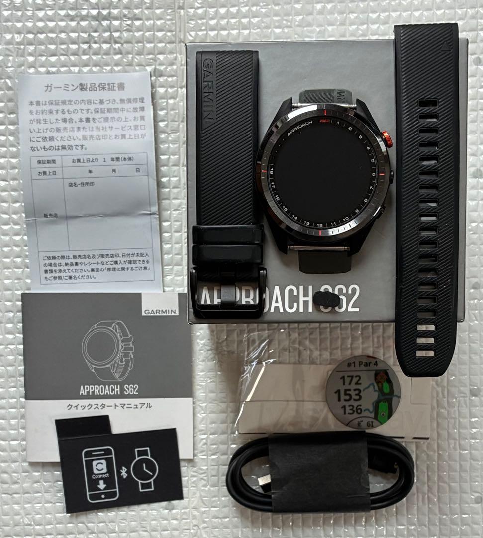 GARMIN Approach S62 Black GPSゴルフウォッチ