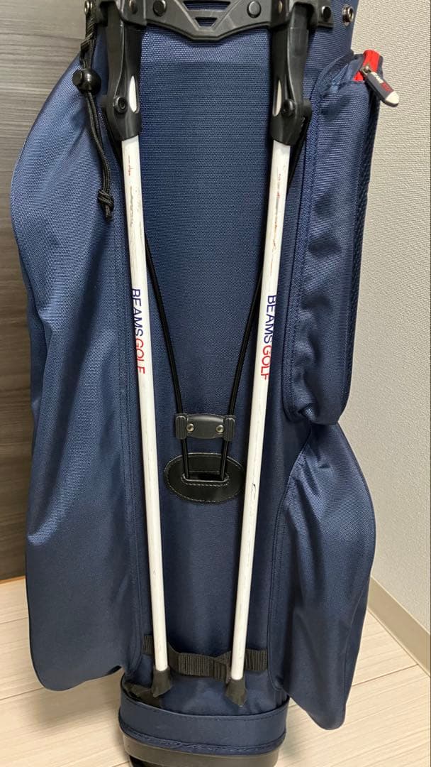 ★値下げします　BEAMS GOLF キャディバッグ ネイビー/レッド★