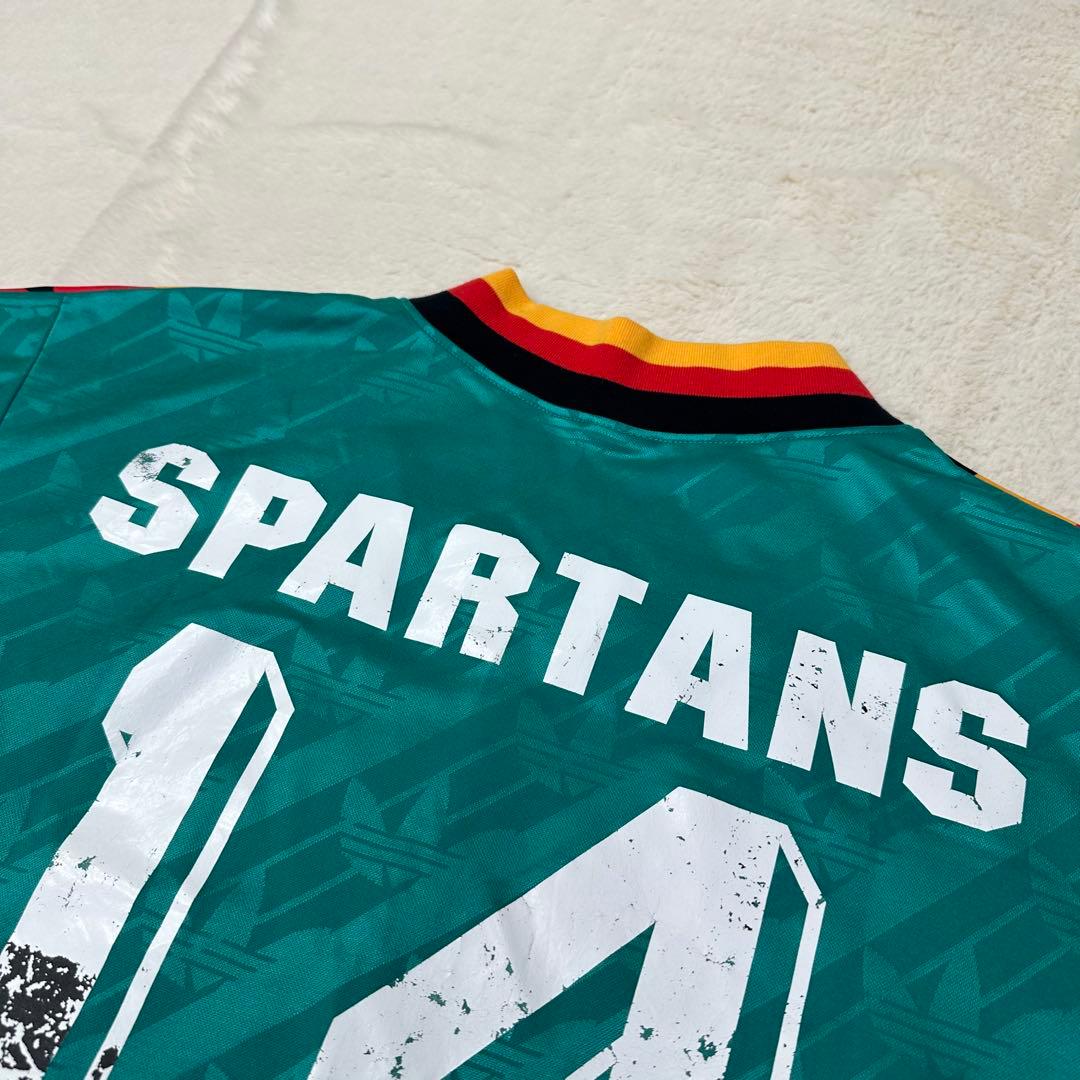 ✨美品✨90s アディダス デサント製 ユニフォーム 総柄 緑 ドイツカラー L