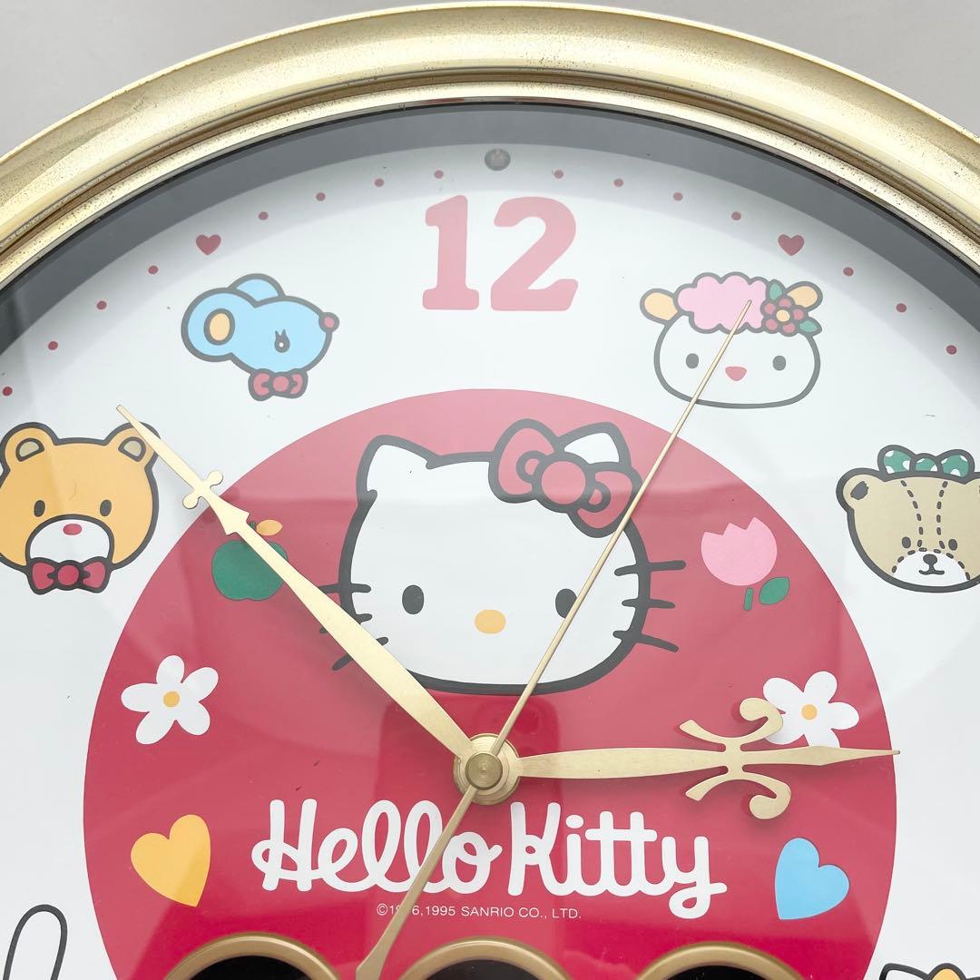 サンリオHello kitty ハローキティ 壁掛けからくり時計 昭和レトロ