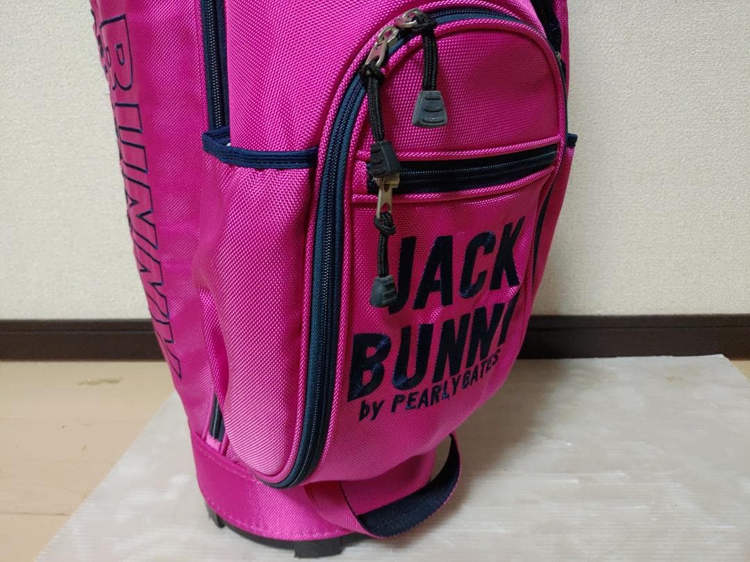 ジャックバニー キャディーバッグ/ゴルフバッグ 5分割 ピンク