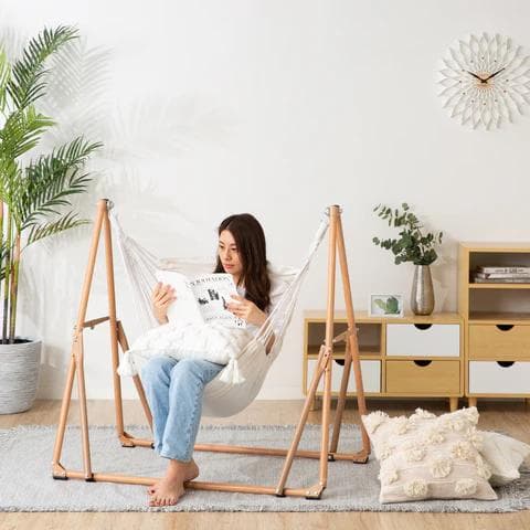 【未使用品】フランフラン　ルボン　3WAYハンモック　ホワイト×ナチュラル
