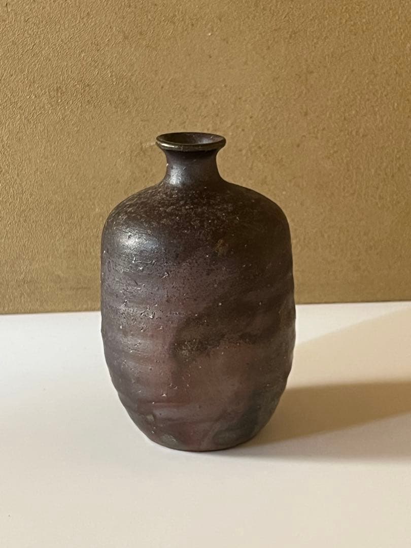 伝統工芸士 柴岡秀泉 備前焼 茶道具 花器　生花 在銘　共箱付