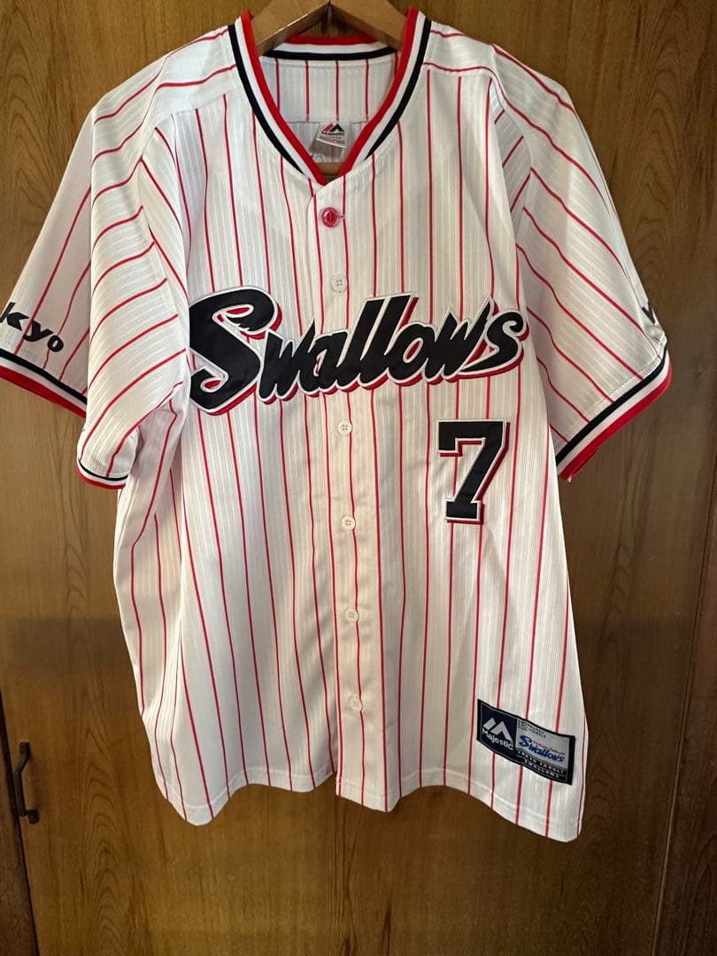 東京ヤクルトスワローズ 長岡秀樹 ホームレプリカユニフォーム Lサイズ 美品