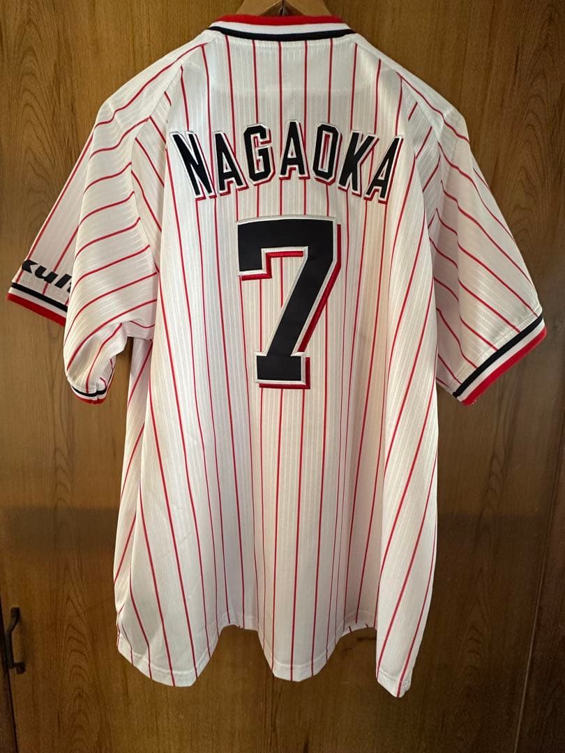 東京ヤクルトスワローズ 長岡秀樹 ホームレプリカユニフォーム Lサイズ 美品
