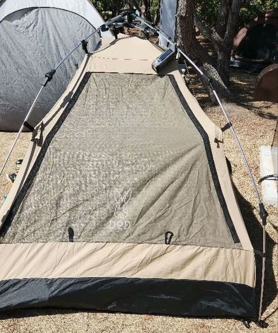 2人用ドーム型キャンプテント DOD グランドシート付属 ペグ4本付属！