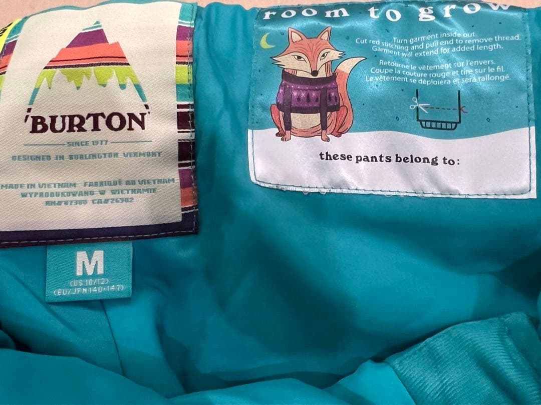 美品　burton キッズ　ガールズ　上下セット