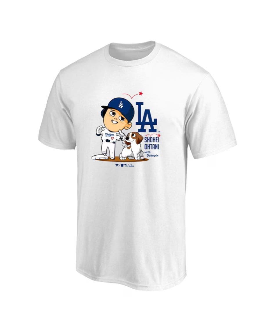 ドジャース 大谷翔平 デコピン ヘッドバンプ Tシャツ