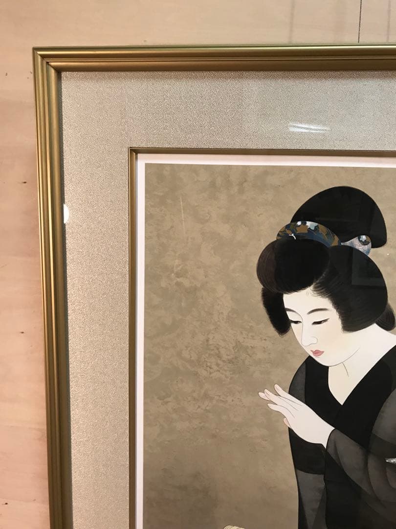 伊藤深水　「指」　シルクスクリーン　落款・エディション・作品証明シール有り