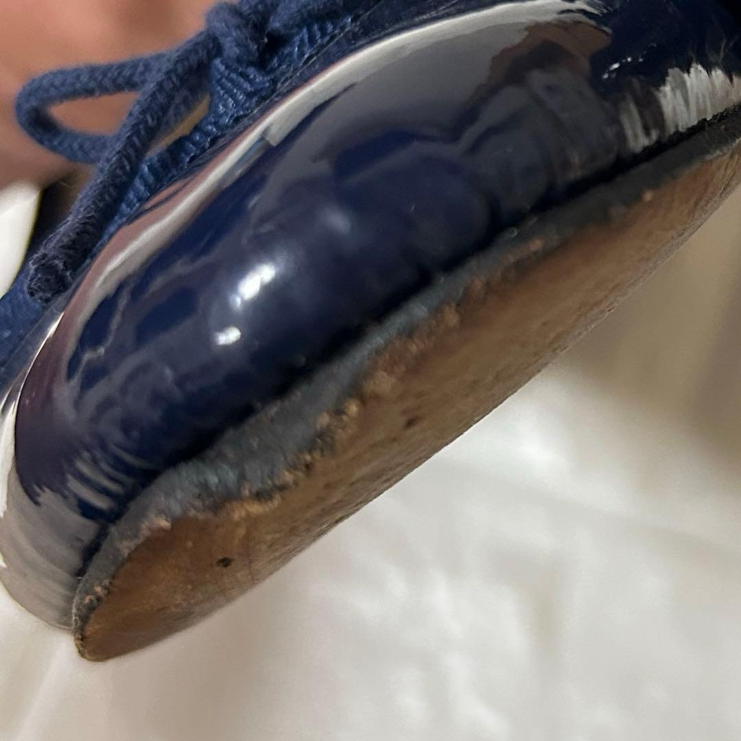 repetto ダークネイビー エナメル バレエシューズ　38 （24cm）