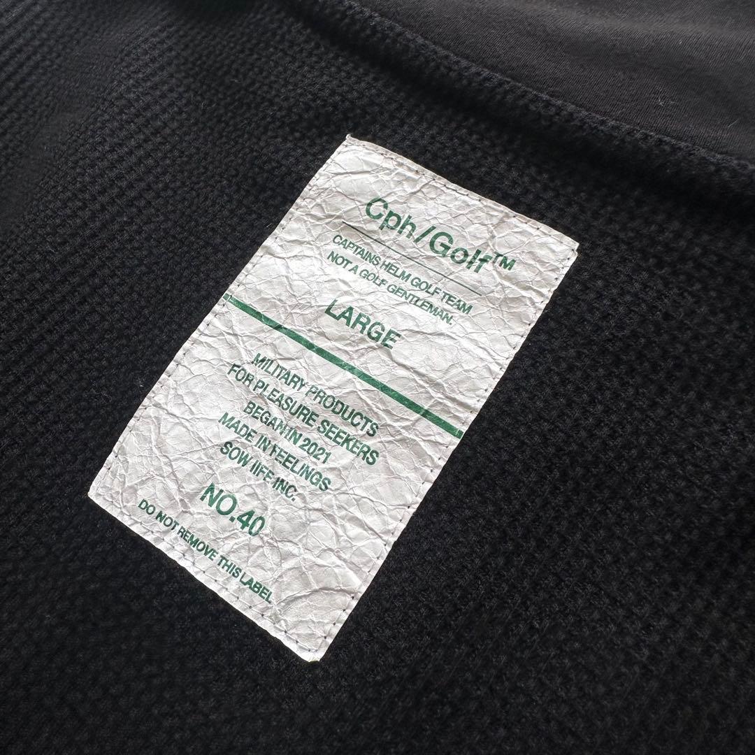 Cph/Golf キャプテンズヘルム ゴルフ ロゴ モックネック