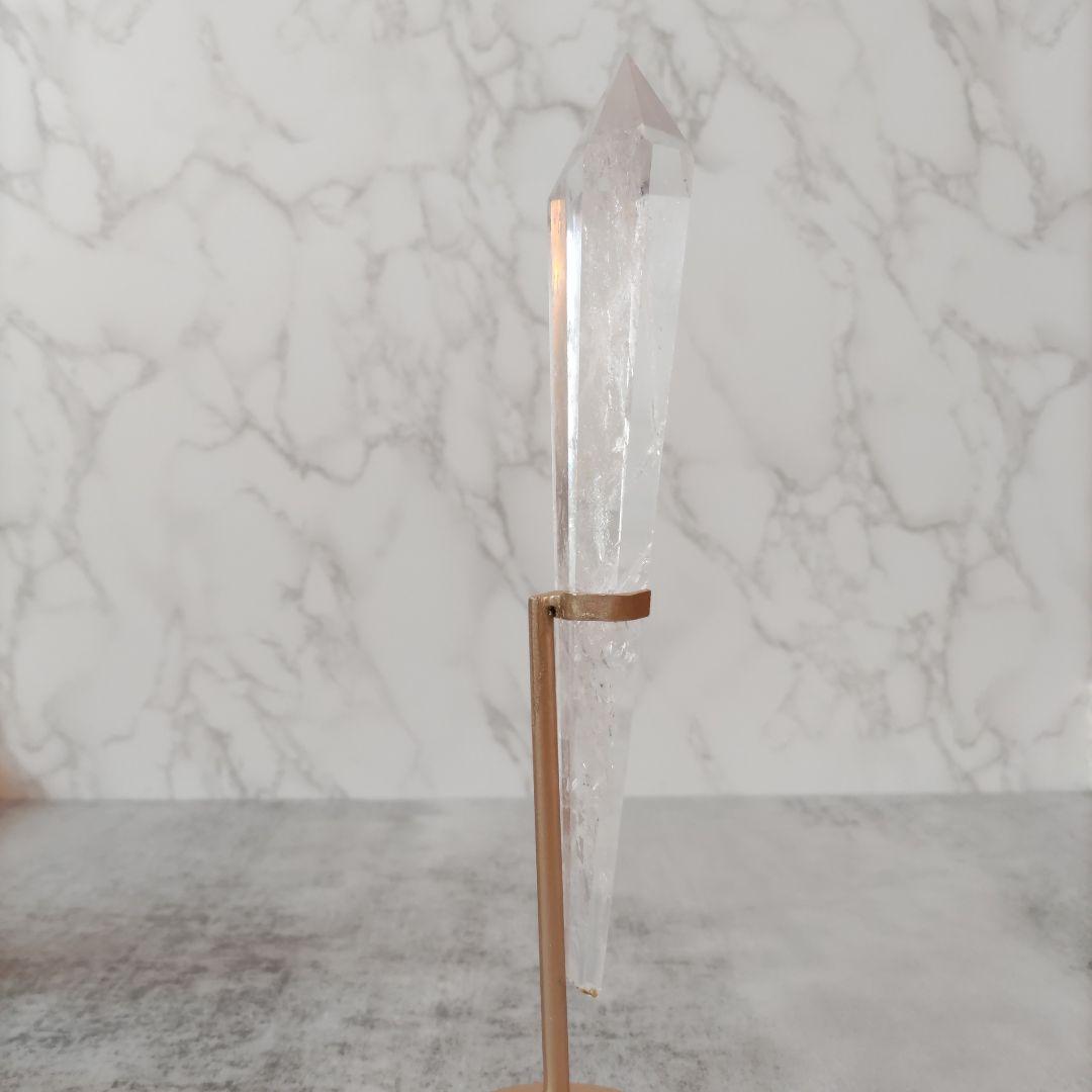 水晶　ワンド　21cm　専用スタンドセット　　 クリアクォーツ