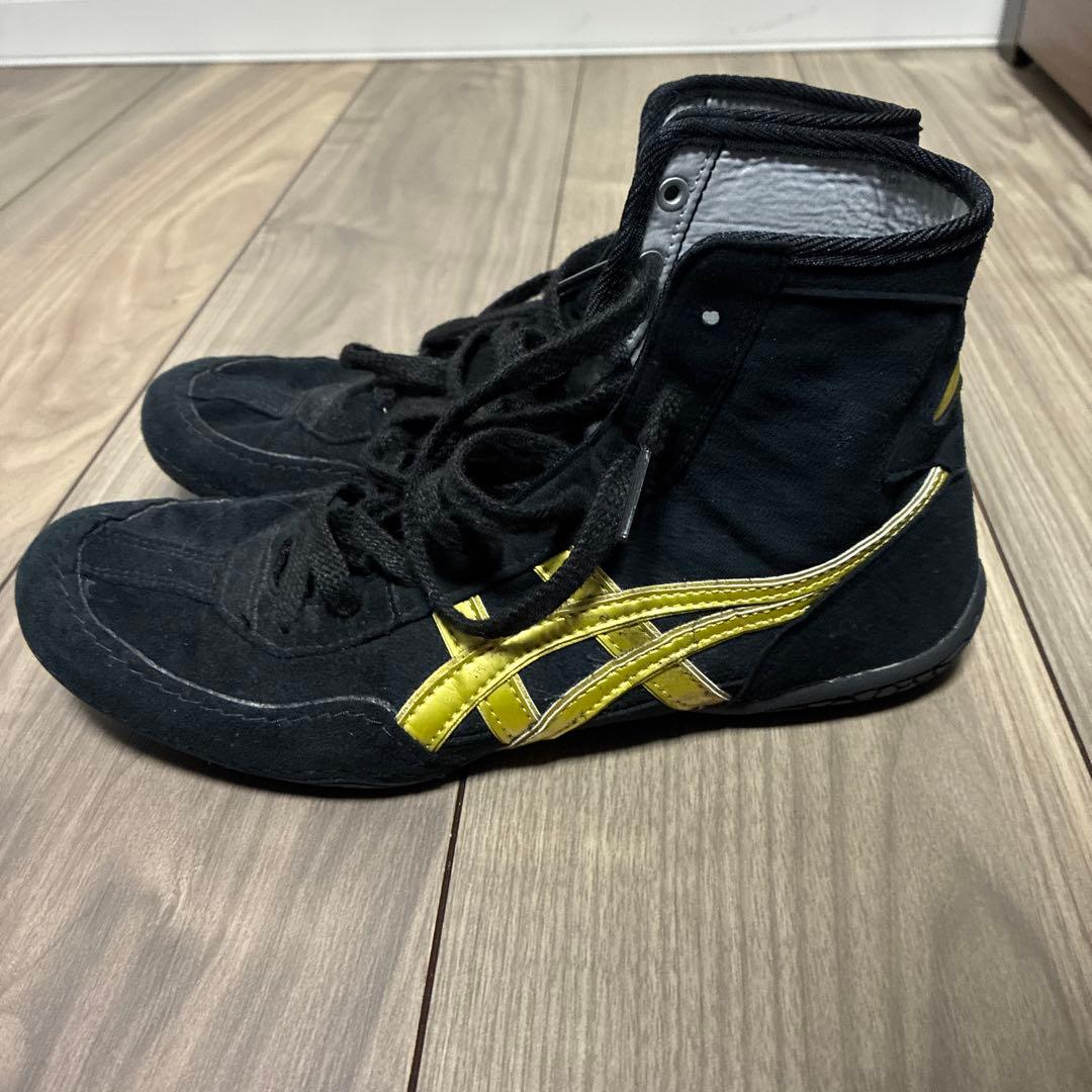 ASICS ボクシングシューズ 黒/金