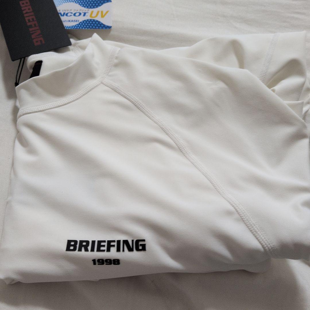 BRIEFING ホワイト モックネックシャツ XL