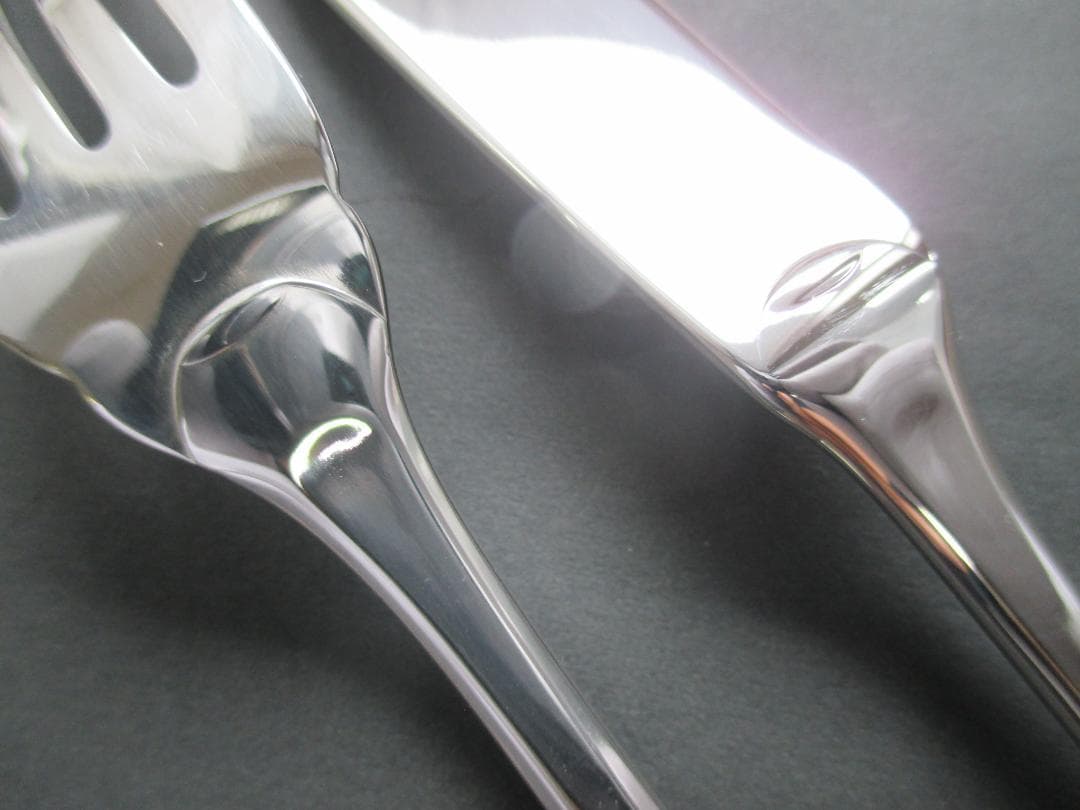 未使用極美品☆仏蘭西高級銀器クリストフルシルバー　フォーク＆ナイフ2本クリュニー