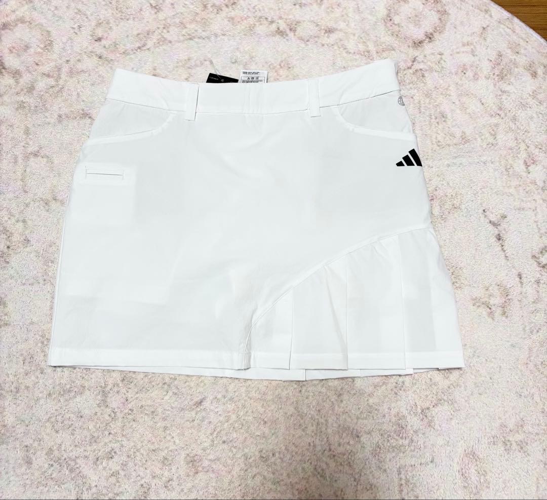 新品 L アディダスゴルフ 千鳥格子プライムニット＆プリーツスカート 上下セット