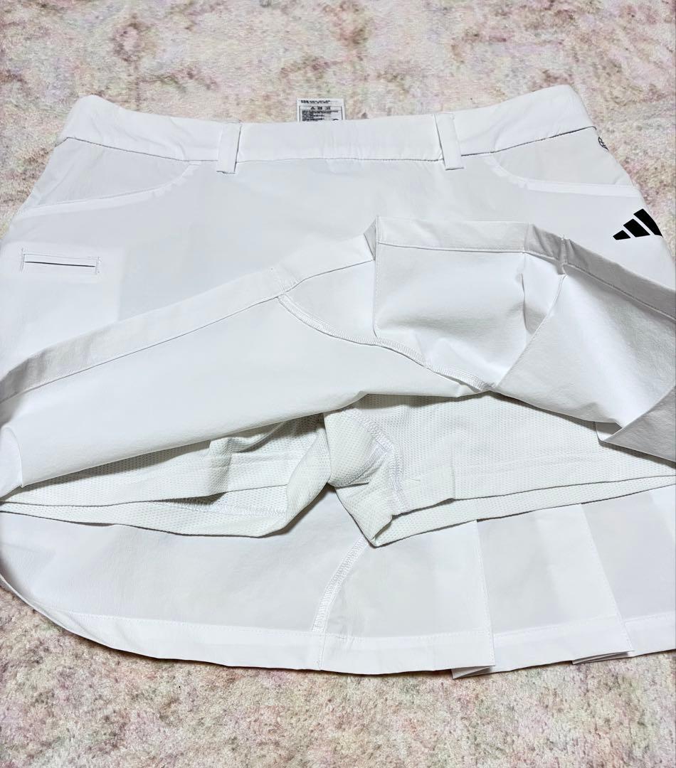 新品 L アディダスゴルフ 千鳥格子プライムニット＆プリーツスカート 上下セット
