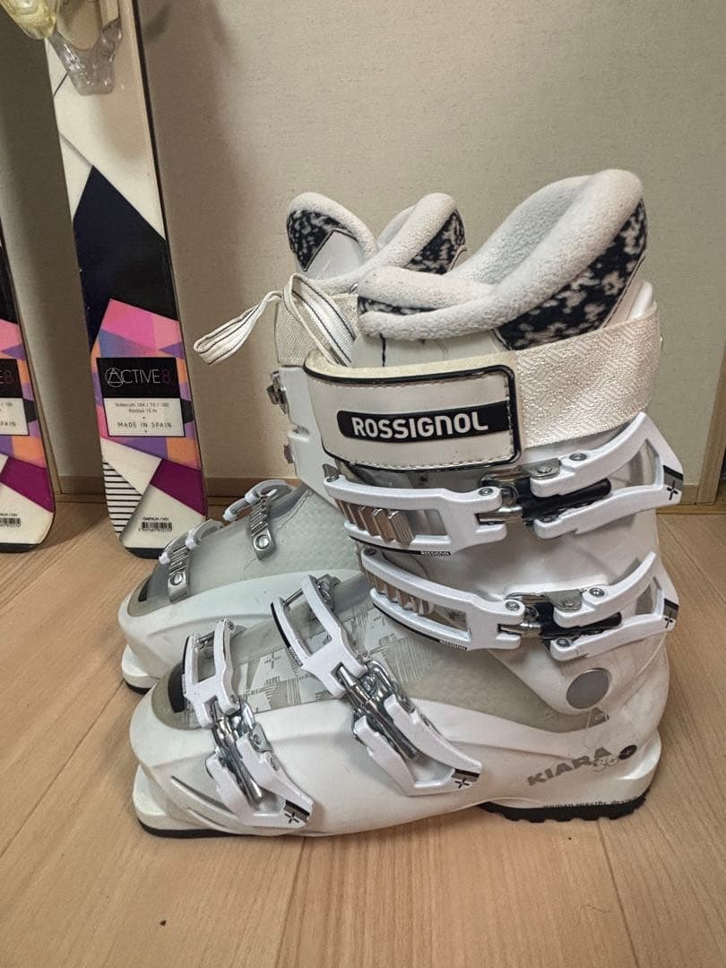 レディーススキー4点DYNASTAR板148cmビンディングブーツポール24.5