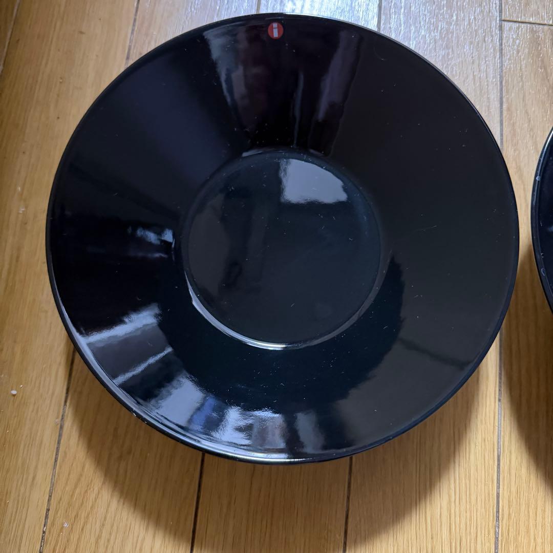 【廃盤】 Teema ブラック　21センチボウル　2個セット