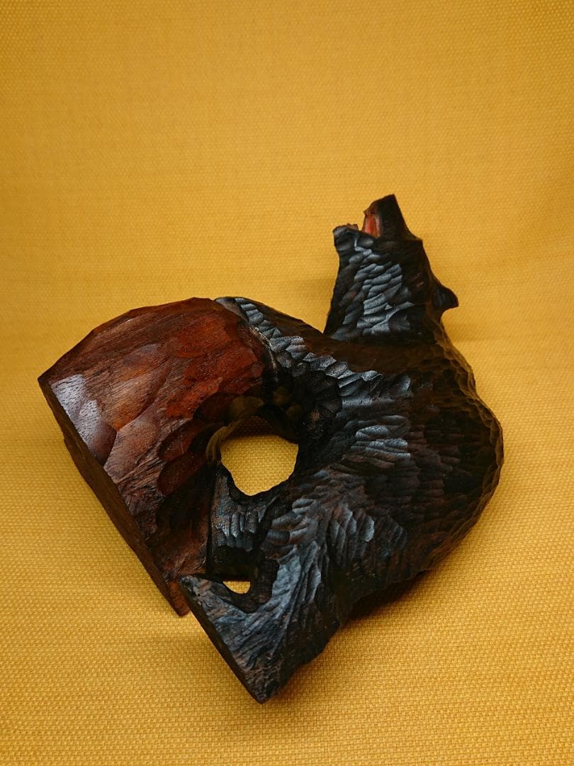くま　熊　木彫　オブジェ　置物　インテリア　工芸品　美術品　A2891