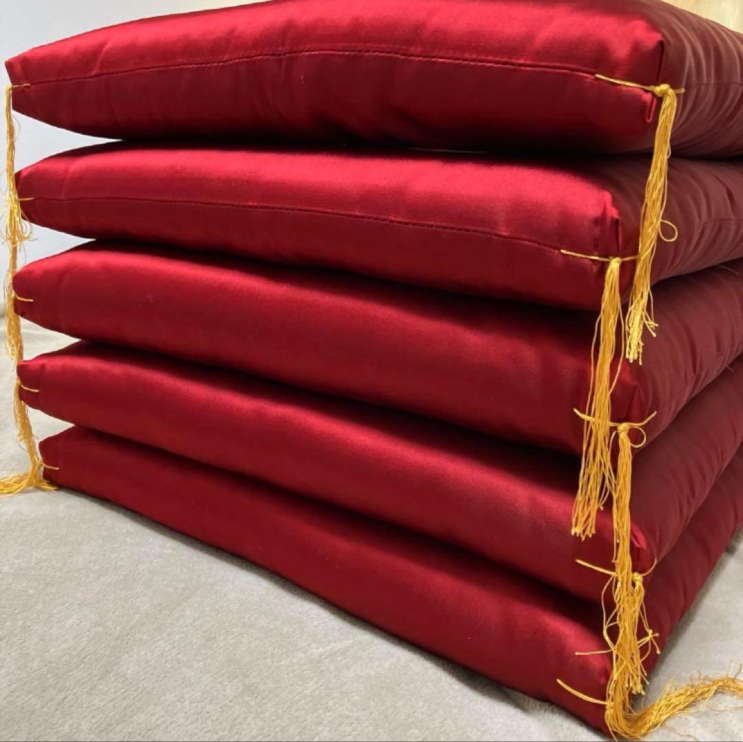 誂え品　高級座布団5枚　来客用　座布団　ハレの日　慶事　婚礼　嫁入り　お祝い事