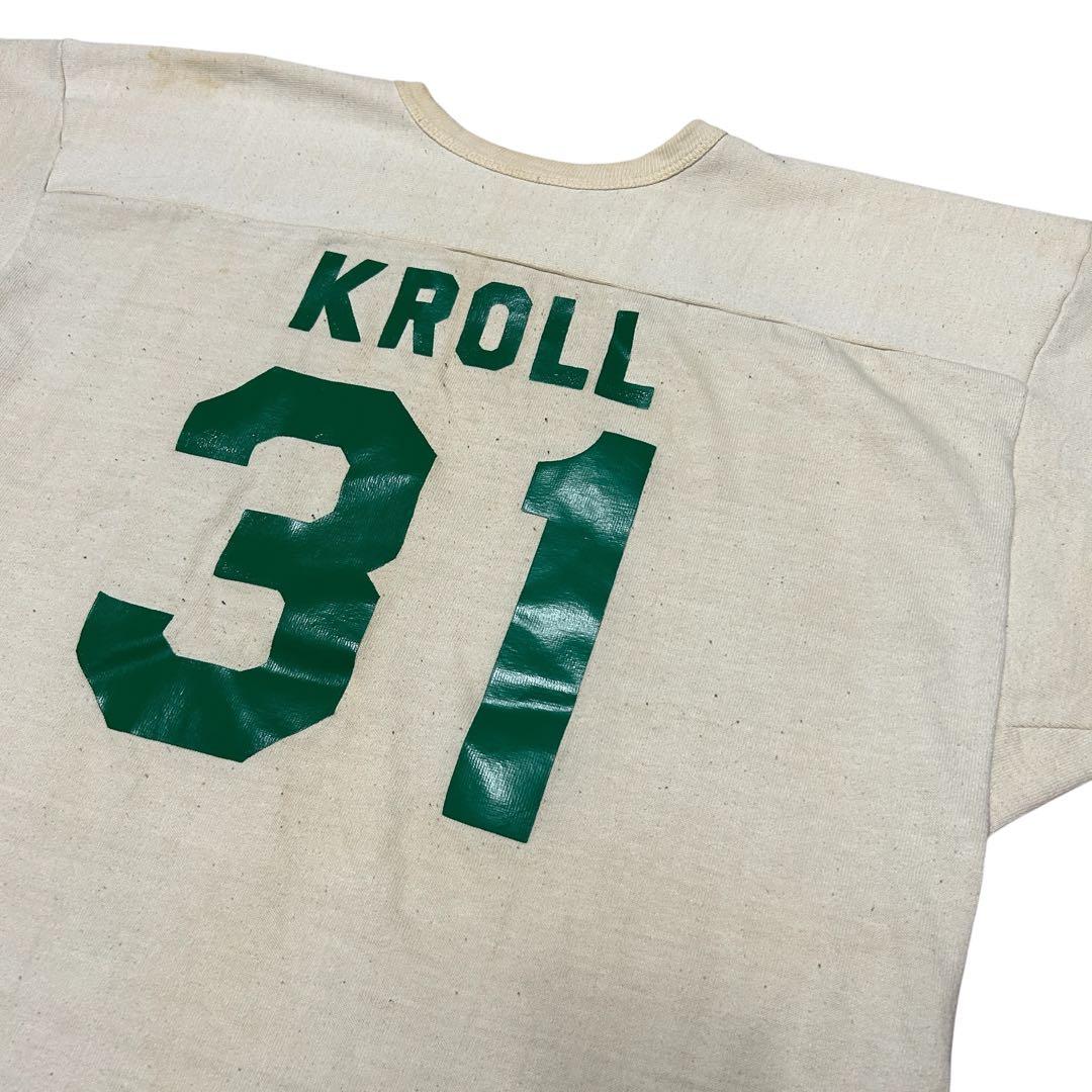 ビンテージ 70s ラッセル　金タグ　フットボール Tシャツ　ナンバリング