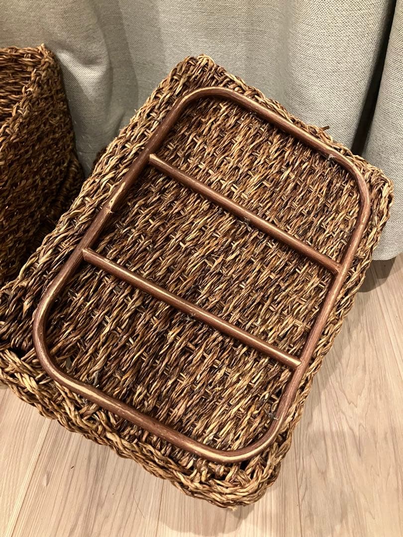 無印良品 重なるバクバク長方形バスケット 中 約幅36×奥行26×高さ16cm