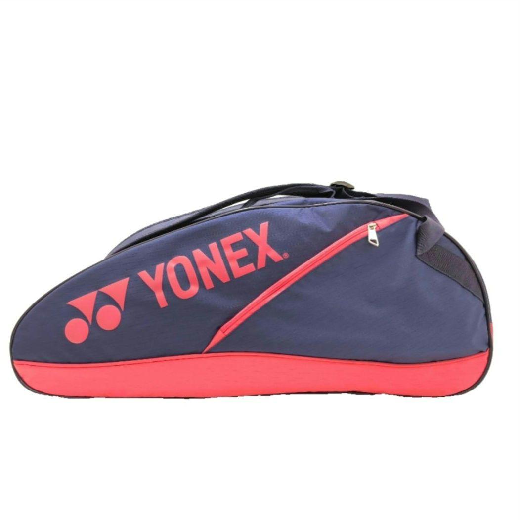 【美品】YONEX ラケットバッグ テニス バドミントン ネイビー/ピンク