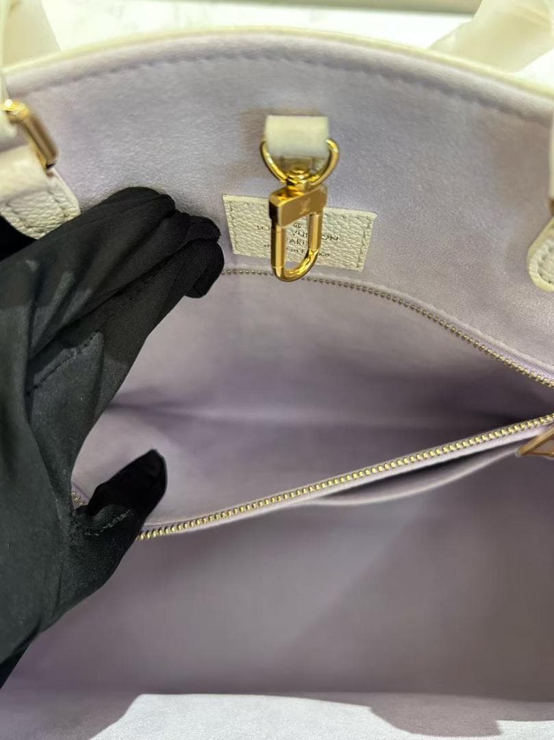 LOUIS VUITTON トートバッグ ホワイト ラベンダー