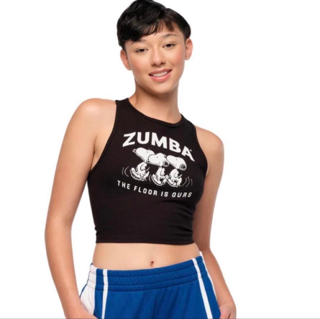 お値下げ Zumba X Peanuts スヌーピー クロップ丈 タンクトップ