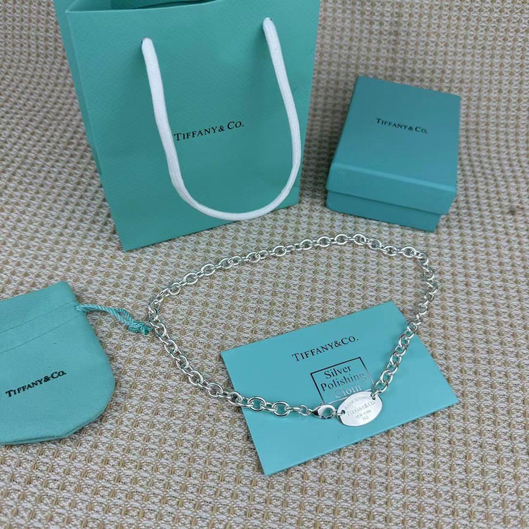 Tiffany ノベルティ ネックレス チョーカー オーバル タグ