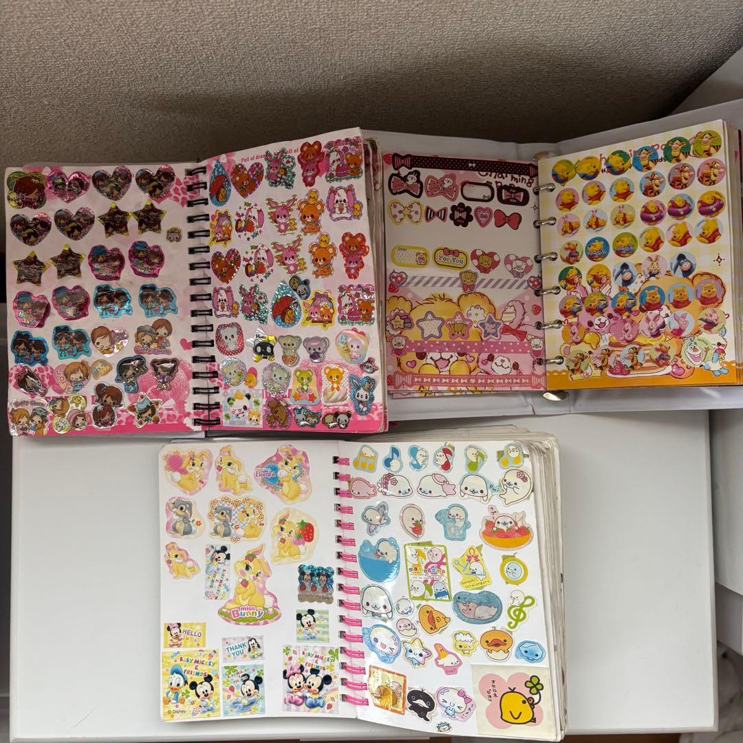 当時物　シール帳 3冊　まとめ売り　完成品 平成 当時品　平成女児　鍵付き