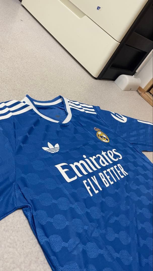 Real Madrid 青 長袖 ジャージ