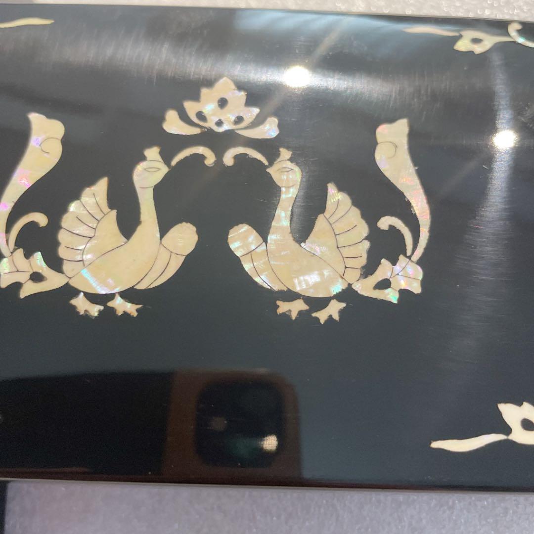 【極美品】奈良漆器 御調宝箱 天平文様 木製 漆 貝象嵌 正倉院文様