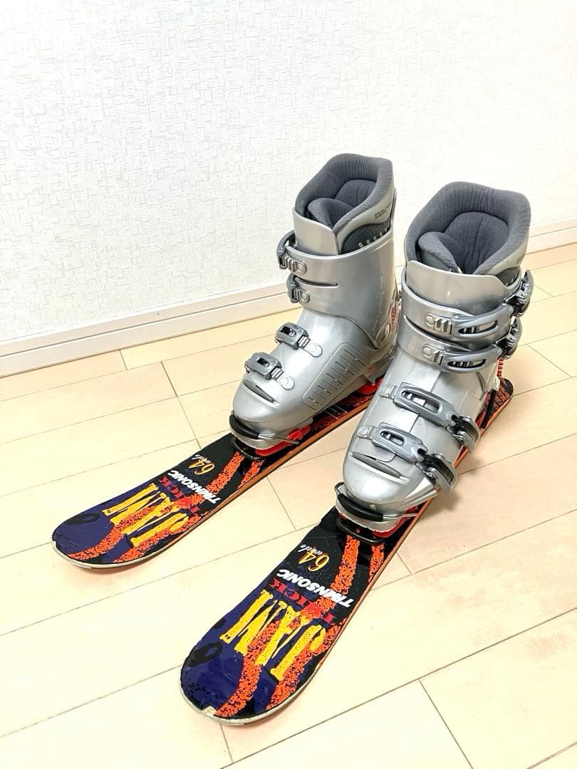 TRANSONIC 64cm ショートスキー　スキーボード 23cm ブーツ