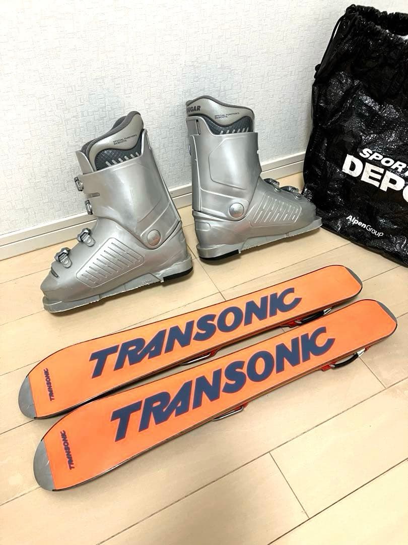 TRANSONIC 64cm ショートスキー　スキーボード 23cm ブーツ