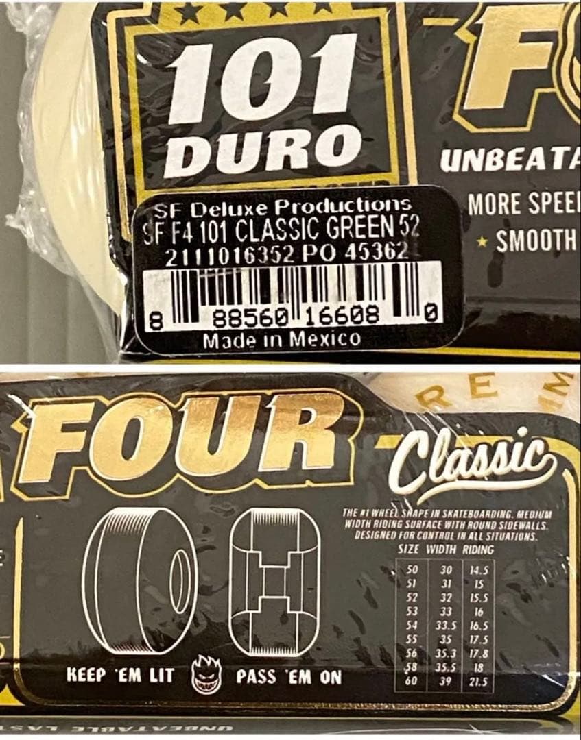 Spitfireウィール F4シリーズ Classic 52mm/101duro
