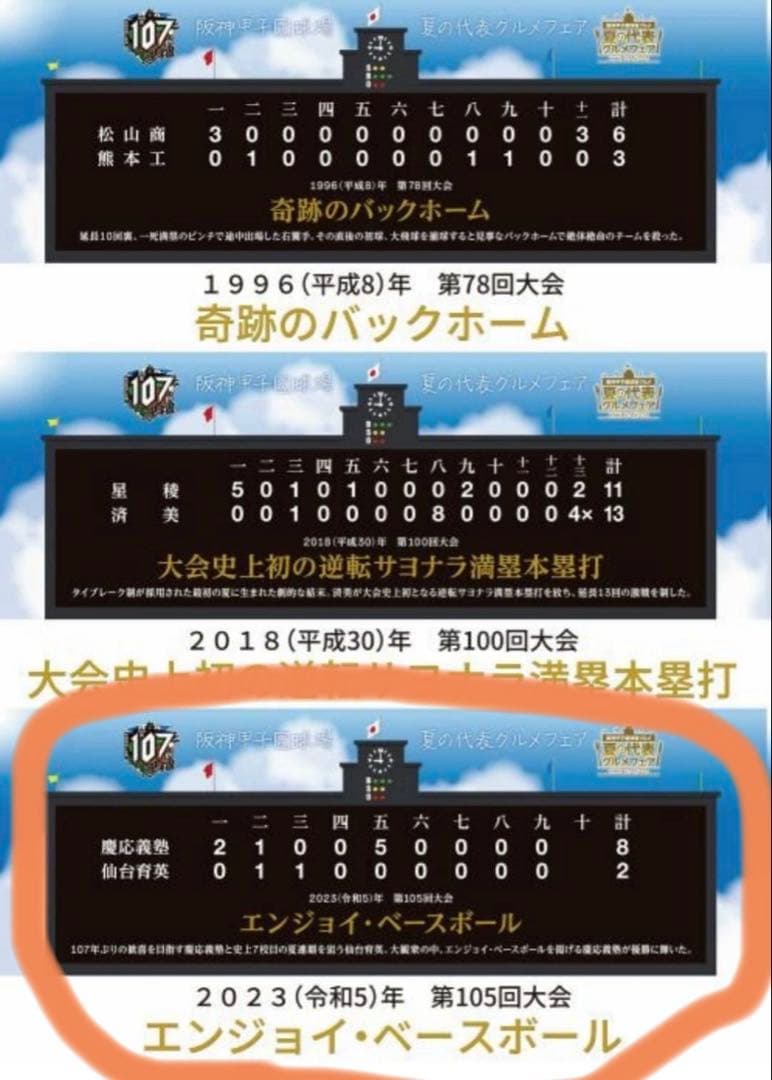 ★レア★ 高校野球　甲子園　慶應義塾×仙台育英　記念グッズ