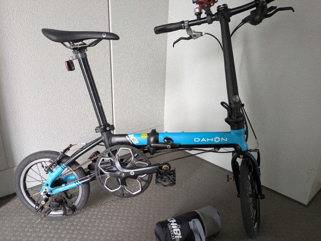 千葉市美浜区引き取り専用　DAHON K3 折りたたみ自転車 青