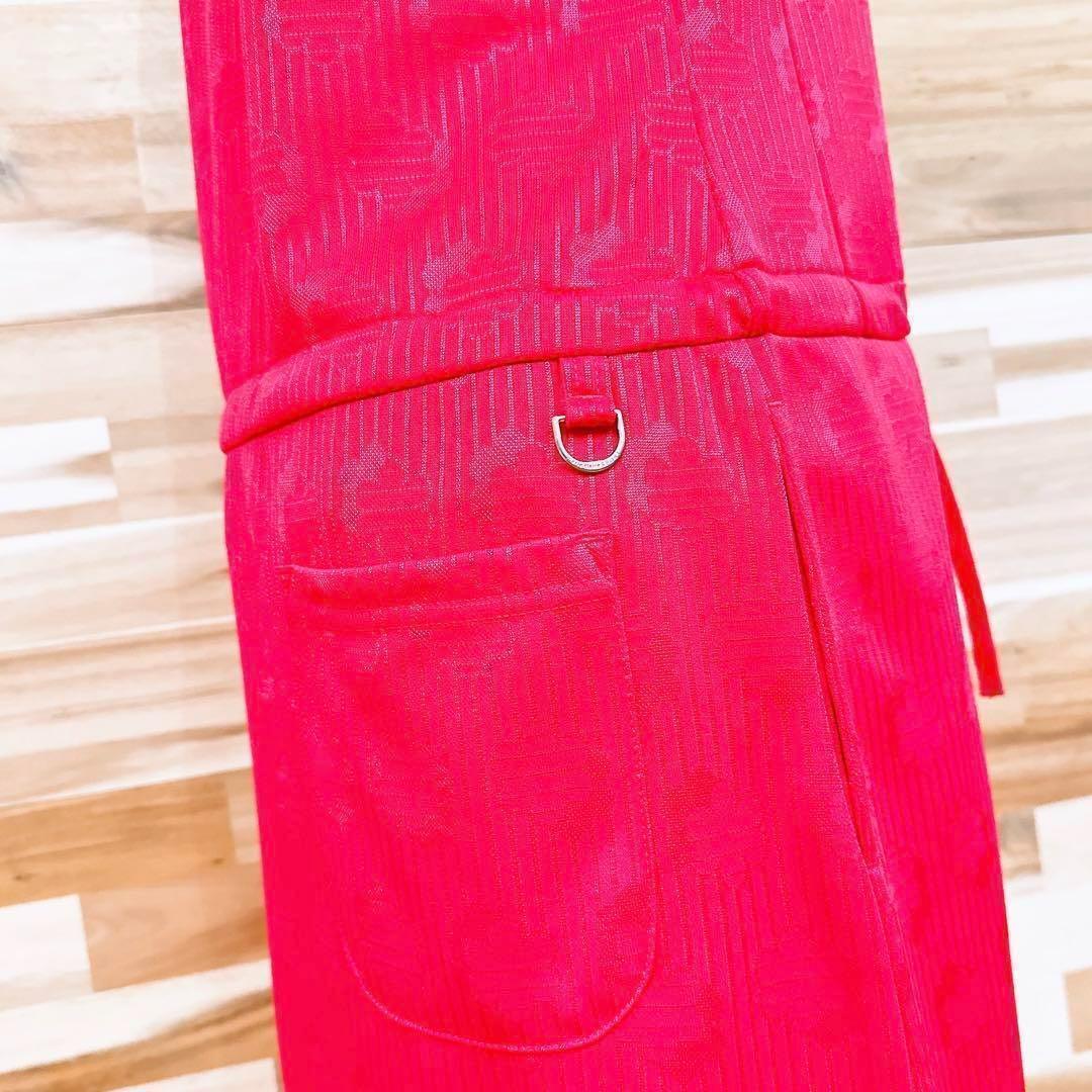 【マリクレール】ゴルフ 半袖ワンピース ビビットカラー 春夏 M ピンク×白
