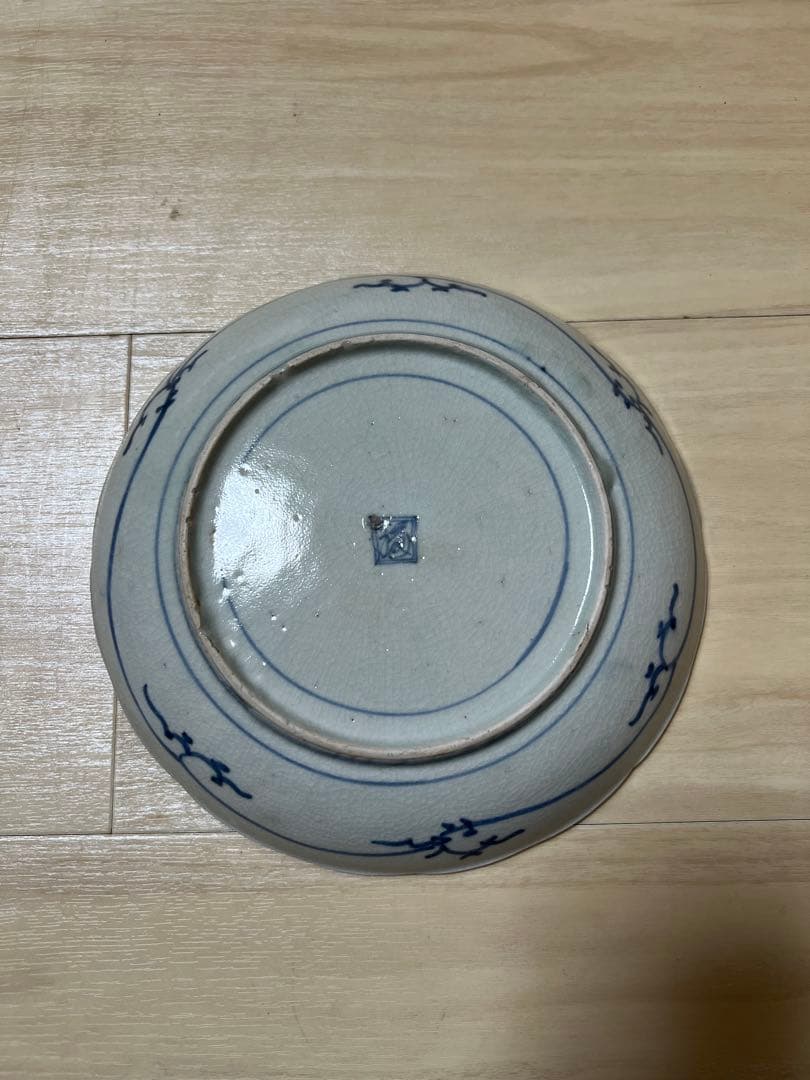 古伊万里 染付 皿 中皿 なます皿 古美術 時代物 江戸 骨董 JAPAN