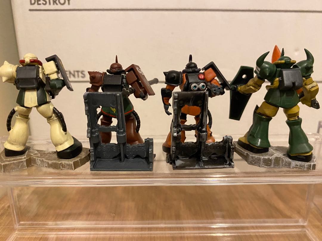 ザク・グフ4体セット(チョコサプ ガンダム)【改造・全塗装】