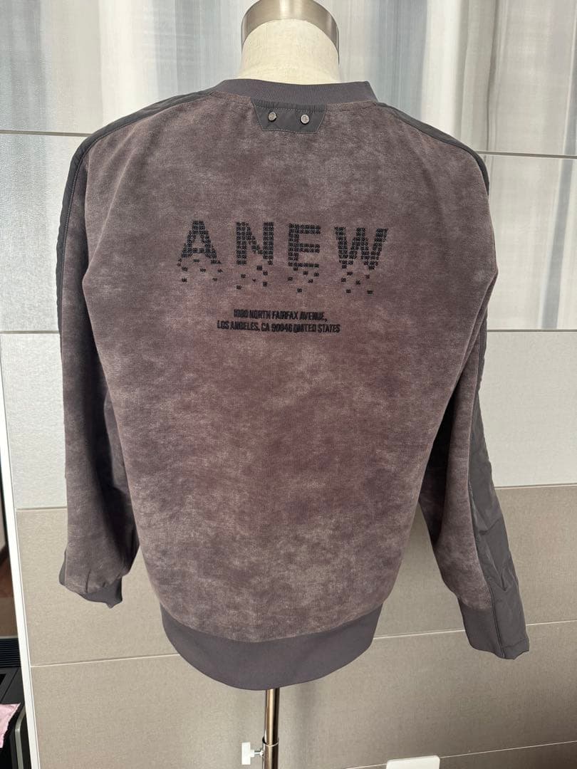 ANEW GOLF グレー クルーネックトレーナーXL