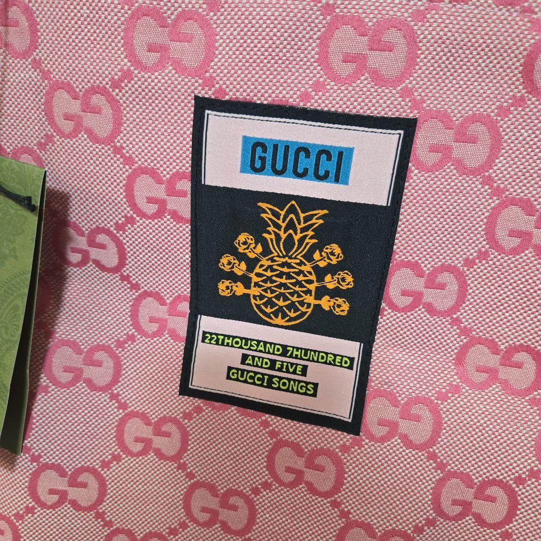 希少最安値！GUCCI ノベルティ ロゴキャンパストートバッグ ピンク