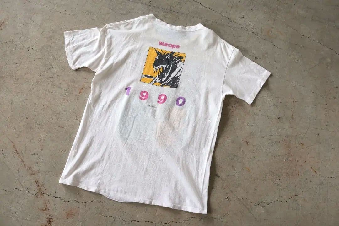 90'S ヴィンテージ ローリングストーンズ ツアーTシャツ 白 XLヨーロッパ